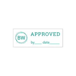 Monogram Logotyp GODKÄND Personlig Bokföring Självfärgande Stämpel