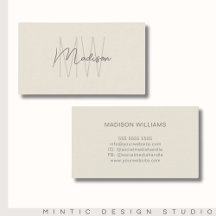 Monogram logotyp kräm modern minimalistisk