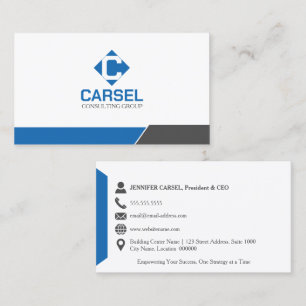 Monogram Logotyp Professionell Grått Blue Visitkort