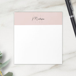 Monogram Logotyp Rosa Modern Minimalistisk Anteckningsblock