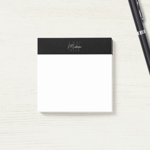 Monogram Logotyp, svart och vit, modern, minimalis Post-it Block