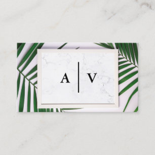 Monogram   Löv - bakgrund Visitkort