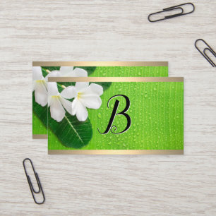 Monogram Löv Flowers Visitkort