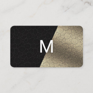 Monogram Lux Guld Virvel Visitkort
