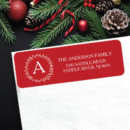 Monogram Lycklig & God jul Returadress Etikett