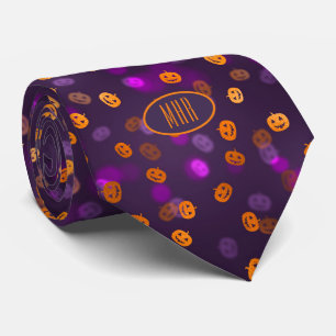 Monogram Lycklig Pumpkins Halloween Business Neckt Slips