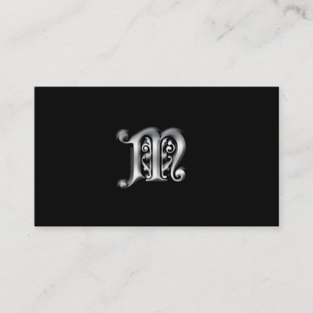 Monogram M-affärskort Visitkort (Framsida)