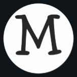 Monogram M Bröllop förseglingsetikett Runt Klistermärke<br><div class="desc">Monogrampresenter har ett stort urval anpassningsbara USPS-portabel frimärke,  klistermärken,  hälsningskort,  skjortor,  hattar,  knappar,  magneter och så mycket mer. Dessa monogram är underbara för att skicka ut bröllopsinbjudningar,  inbjudningar till firandepartiet,  tillkännagivande för studenten och överraska födelsedagsfester bara till namn några få.</div>