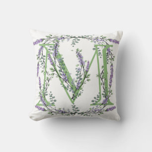 Monogram M Lavender Eucalyptus Kudde