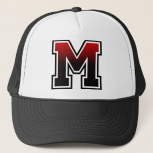 Monogram "M" märka med sina initialer Truckerkeps