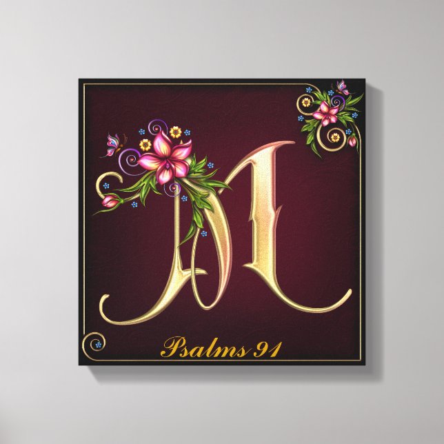 Monogram M Premium Wrapped Canvas (glapp) (Framsida)