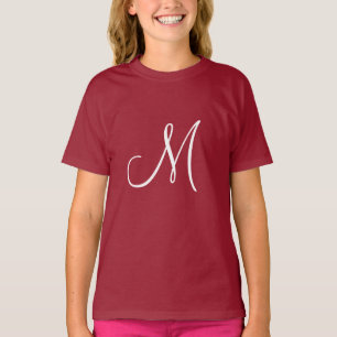 MONOGRAM M, Röd och Vit, T Shirt