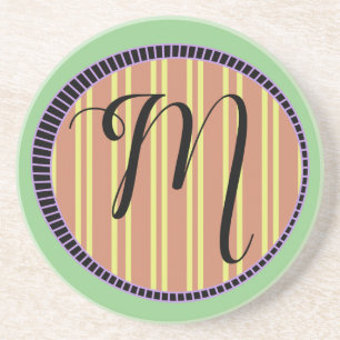 Monogram M Sandstone Underlägg