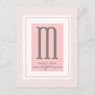 Monogram - M Vykort