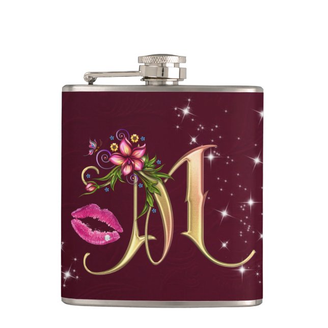 Monogram M Wrapped Flask, 6 oz. Fickplunta (Framsidan)