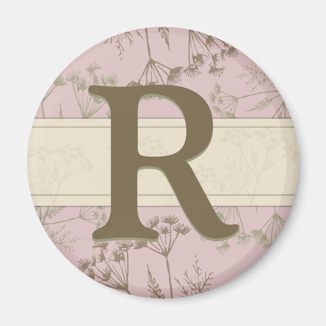 Monogram Magnet - Fennel Rosa (Framsidan)