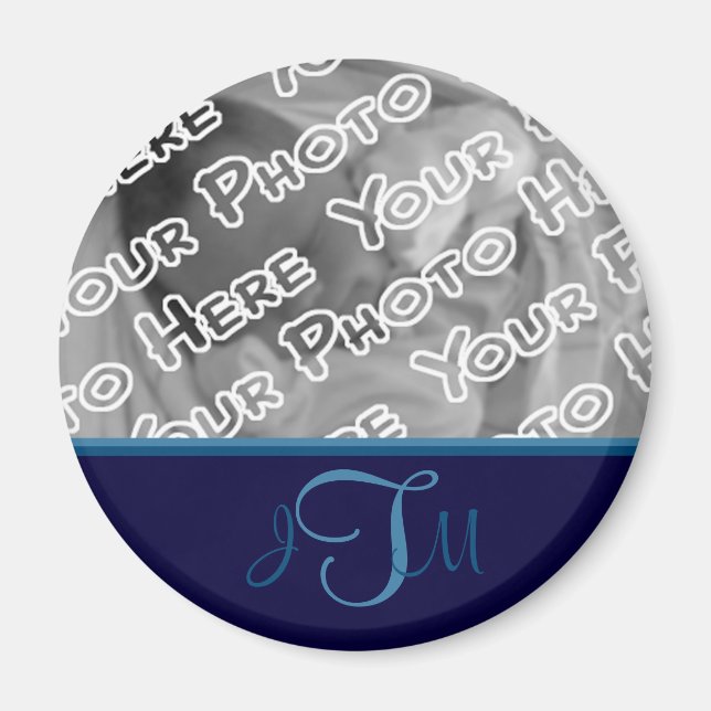 Monogram Magnet för marin Elegant (Framsidan)