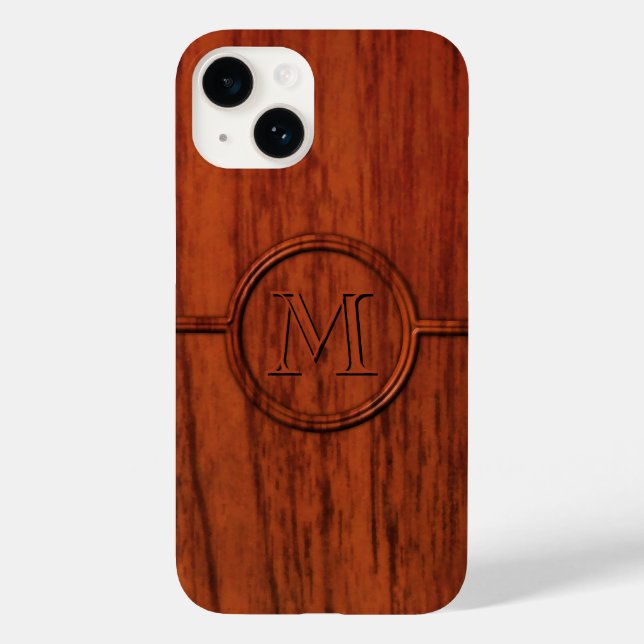 Monogram Mahogany Wood Skriv ut (Baksida)