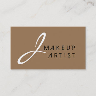 Monogram Makeup Artist Dirt Background Visitkort