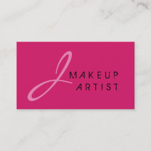 Monogram Makeup Artist Dogwood ros Bakgrund Visitkort
