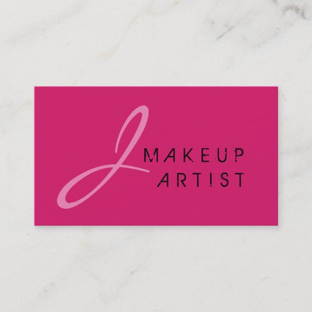 Monogram Makeup Artist Dogwood ros Bakgrund Visitkort (Framsida)