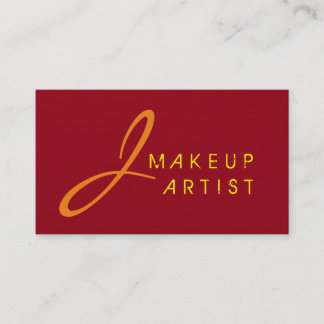 Monogram Makeup Artist Maron Background Visitkort