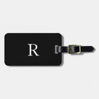 Monogram Mall Cute Initialer Namn Black White