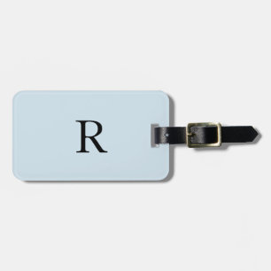 Monogram Mall Cute Initialer Namn Light Grått Bagagebricka