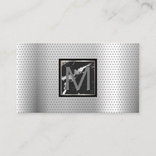 Monogram Marble Performance Metallica-bakgrund Visitkort