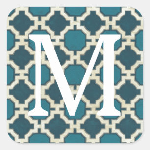 Monogram Marknadsmodeller VI Fyrkantigt Klistermärke