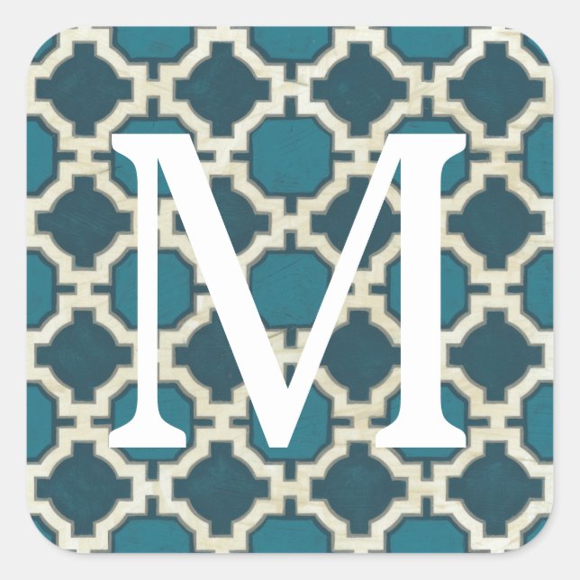 Monogram | Marknadsmodeller VI Fyrkantigt Klistermärke (Framsida)