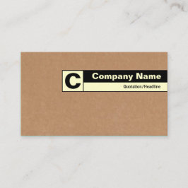 Monogram märkt kant - kartong visitkort