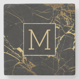 Monogram marmorsten underlägg