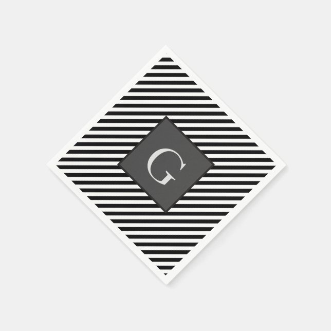 Monogram Marskalkars Best Man Far Groom Rand Pappersservett (Hörn)