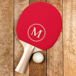Monogram Massiv Körsbärsplockning Rosa Färg Pingisracket