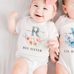 Monogram Matching big syster Little syrran T Shirt