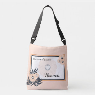 Monogram Matron of Honor Bröllop Crossbody Tote Axelväska
