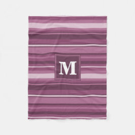 Monogram mauve rand fleecefilt