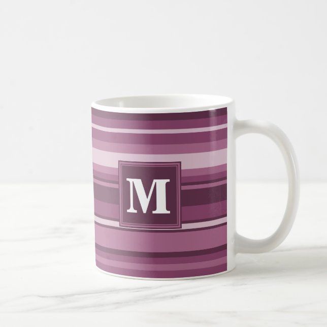 Monogram mauve rand kaffemugg (Höger)