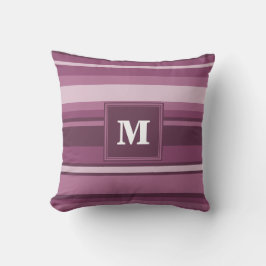Monogram mauve rand kudde