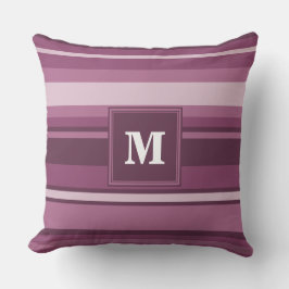 Monogram mauve rand kudde