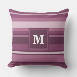 Monogram mauve rand kudde