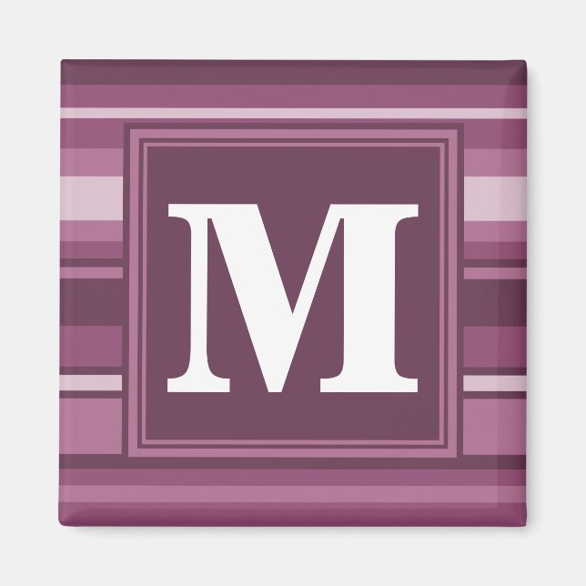 Monogram mauve rand magnet (Framsidan)
