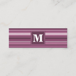 Monogram mauve rand mini visitkort