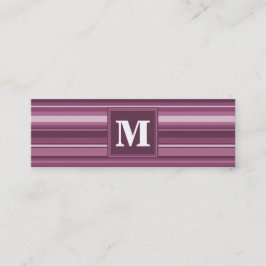 Monogram mauve rand mini visitkort