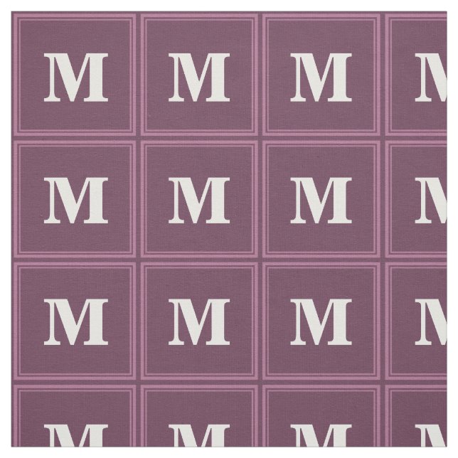 Monogram mauve rand tyg (Provkarta)