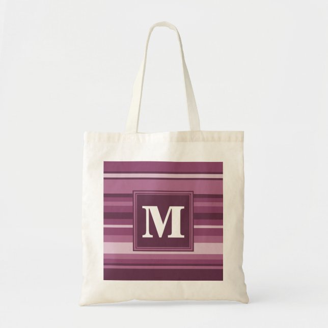 Monogram mauve rand tygkasse (Framsidan)
