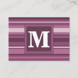 Monogram mauve rand visitkort