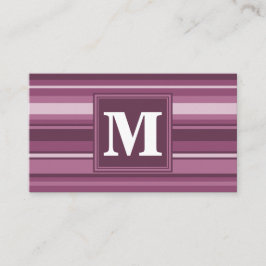 Monogram mauve rand visitkort