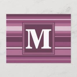 Monogram mauve rand vykort
